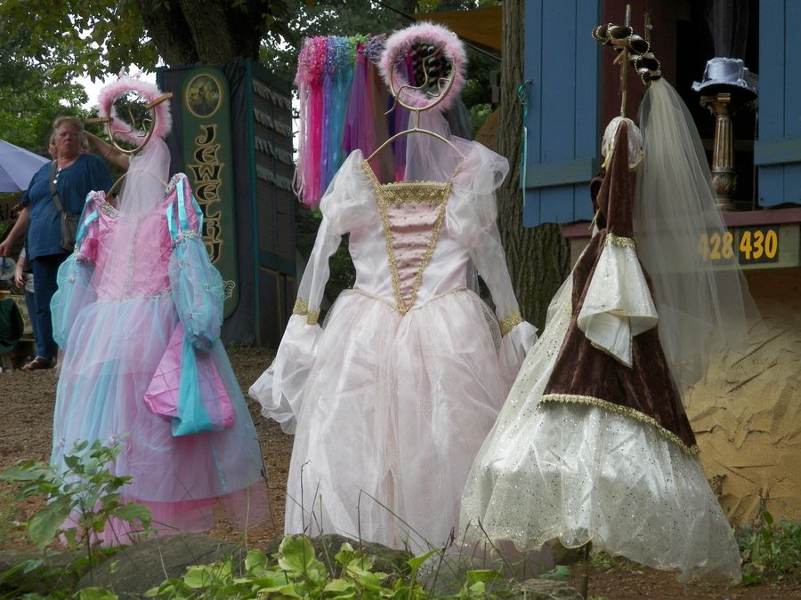 Some Princess outfits on display