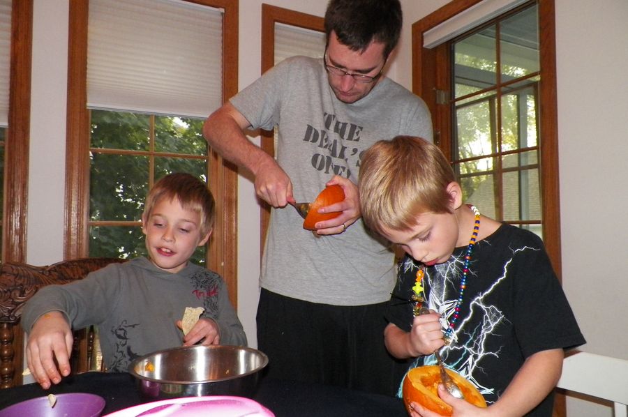 Cleaning pumpkins