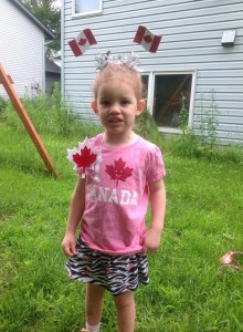 She wanted every possible Canadian thing on her all at once... 