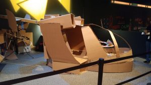 There was a hands on cardboard exhibit.