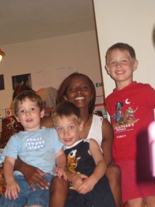 Emanuel, Gavin and Zander With Aunty Esther
