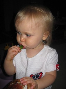Trinity Eating Pea Pods - Too Cute to NOT Share! 