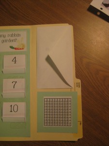 Envelope with Matching Game and 1-100 chart