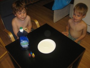 Milk Ready (Note Emanuel in the chair and Gavin to right)