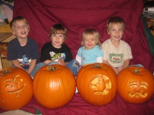 Pumpkins and Kiddos (Zander left)