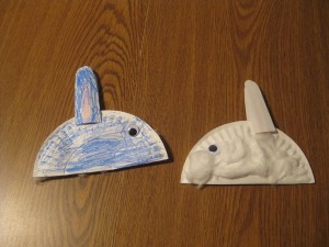 Finished Bunnies (Emanuel wanted a BLUE bunny... Gavin red and Zander brown)