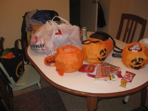 BEFORE We Dumped it All Out (there was more in the bag on the chair too!)