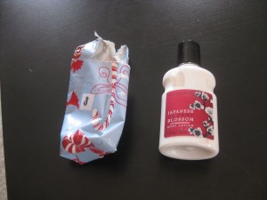 My 3rd Advent Gift! Lotions... I love the Cherry Blossom smell... Thank You!