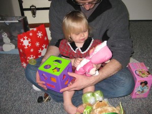 Trinity and her gift of choice from her Great Uncle Wayne