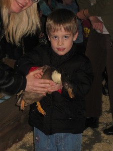 Gavin holding a duck